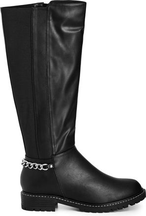 City Chic Womens Knee Boots - Maia, Black, 5.5 UK Wide