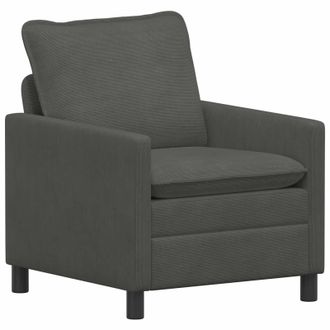 vidaXL Sof&aacute; Gris Oscuro 76 X 81 X 87,5 Cm Tela Vidaxl