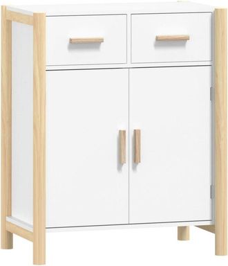 vidaXL Aparador de madera contrachapada blanco 62x38x75 cm Vidaxl