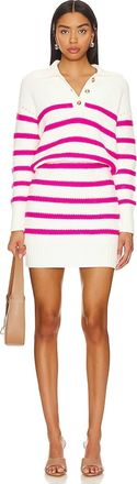 Saylor Brynda Stripe Mini Dress In Pink/white