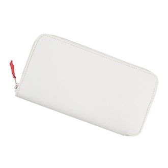 Herm&egrave;s Silkin White Epsom Leather Long Wallet (Bi-Fold) (Pre-Owned)