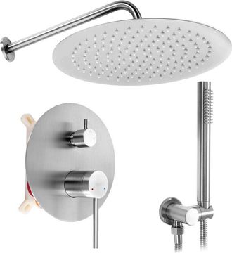 Rea Juego De Ducha Oculto Rea Foss Clif Brush Nickel +box