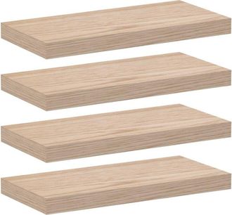 vidaXL Vidaxl - Estantes Flotantes 4 Uds Madera De Ingenier&iacute;a 50x23,5x4 Cm