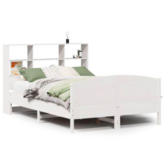Berkfield Home Bookcase Bed without Mattress White 160x200cm Solid Wood Pine | Size: 160x200 cm