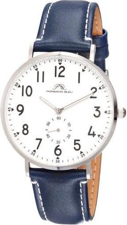 Porsamo Bleu Rowan Leather Strap Watch, 40mm in Blue at Nordstrom Rack