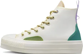 Converse (WMNS) Converse Chuck Taylor All Star Lift Platform High Colorblock Overlay Algae Coast A05127C