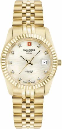 Swiss Alpine Military Solaris Horloge - unisex - Accessoires - Geel - Maat: ONE Size