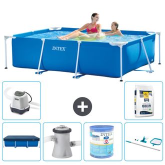 Intex Piscina Con Estructura Rectangular - 220x150x60 Cm - 7-piezas S40027