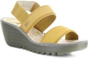 FLY London Yaco Platform Wedge Sandal in 004 Bumblebee Cupido at Nordstrom Rack, Size 10-10.5Us / 41Eu