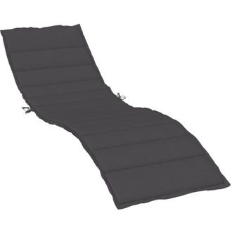 vidaXL Cuscino per Lettino Prendisole Antracite M&eacute;lange 200x60x4 cm vidaXL