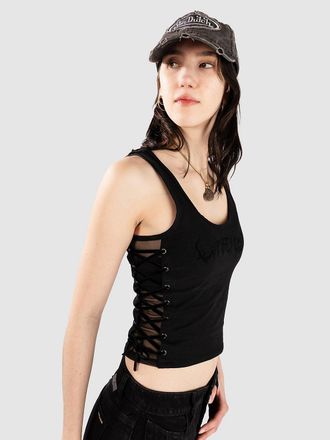 Vitriol Ivy Lace Up Tank Top schwarz