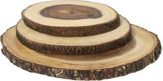 Lipper International Acacia Bark 3 Tier Swivel Server