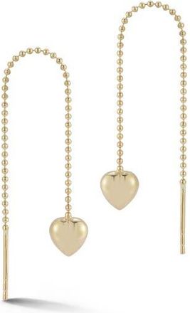 Ember Fine Jewelry 14K Heart Threader Earrings in Gold at Nordstrom Rack