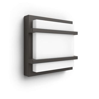 Philips Mygarden - Luminaria Led De Pared Para Exteriores 19x19 Cm, 4000 K, 12 W, Antracita 915005555301