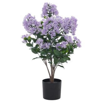 Hhg [nunca Usado] Lila Artificial Hhg-045, Planta Decorativa De Lila Artificial, &Aacute;rbol Artificial, Planta Artificial, Para Exterior, De Polietileno, 64 X 
