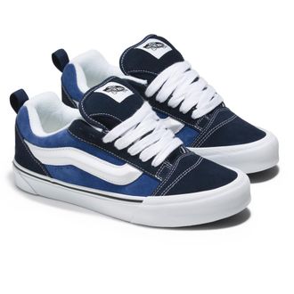Vans Sneaker VANS Knu Skool, Damen, Gr. 38,5, blau (navy), Leder, Textil, Schuhe Sneaker