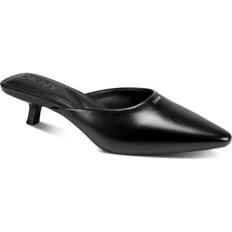 DKNY Nabil Pointed Toe Kitten Heel Mule in Black at Nordstrom, Size 5.5