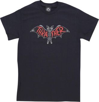 Thrasher Bat Tee - Heren - T-shirts - Zwart - S - Katoen - Tops