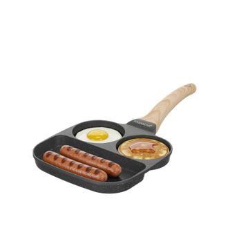 KASANOVA Padella 2 scomparti tondi e grill Mini Mania grigio