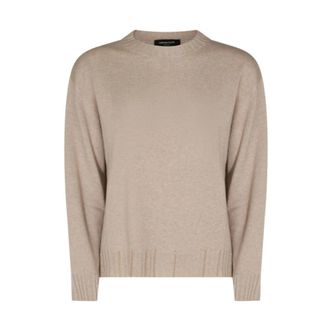 Fabiana Filippi Mad 216F028 Trui - Dames - Ronde hals truien - Bruin - 2XS - Nylon - Truien & Vesten