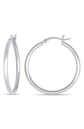 Delmar 10K Gold Hoop Earrings, 30mm in White Gold at Nordstrom Rack