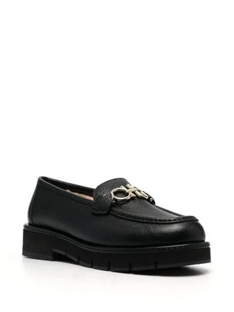 Ferragamo Buckle-Detail Leather Loafer - Black