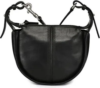 OLD TREND Dahlia Genuine Leather Compact Structured Crossbody in Black at Nordstrom