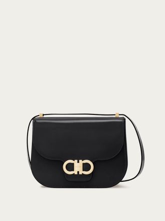 Ferragamo Donna Borsa a tracolla North-South Double Gancini Nero