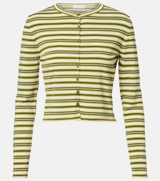 Faithfull The Brand Cinta striped cotton-blend cardigan