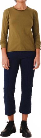 PRAIRIE UNDERGROUND Long Sleeve Barre Top In Herb