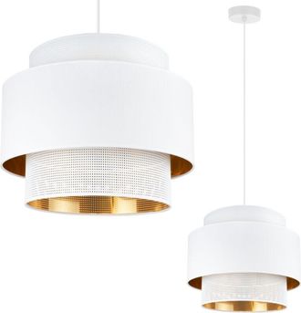 OEM L&aacute;mpara Colgante Asti Trio Oro Blanco 35cm Tela De Malla