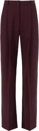 Elisabetta Franchi Wide Trousers, female, Brown, Size: XL Trousers in lightweight crepe fabric with darts