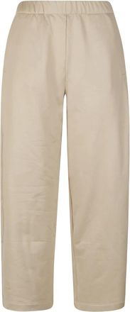 Max Mara Wijde broek - Dames - Wijde Broeken - Beige - S - Broeken