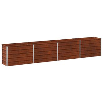vidaXL Cama De Jard&iacute;n Elevada Oxidado 320 X 40 X 55 Cm Cart&oacute;n Vidaxl