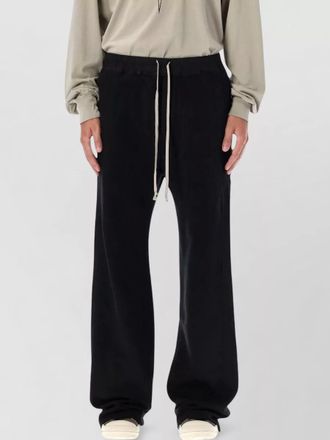 Rick Owens wide leg utilitarian cotton fleece trousers