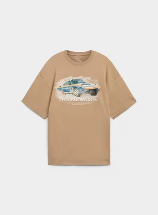 Djab Mens Vintage car washed graphic T-shirt Oversized fit