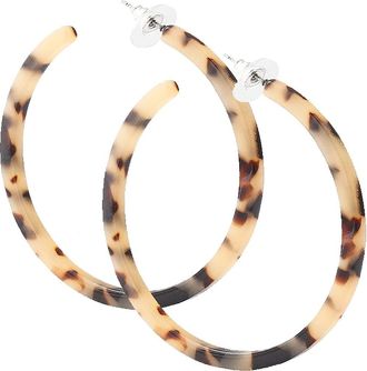 Generic Acrylic Hoop Earrings Tortoiseshell Acrylic Earrings Womens Leopard Print Durable Design Multicolor