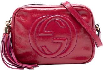 Gucci Pre-owned Cross Body Bags, female, Pink, Size: ONE SIZE Pre-owned Soho Disco