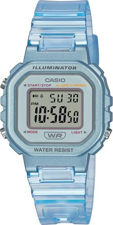 Casio Womens Transparent Blue Digital Watch - LA-20WHS-2ACF