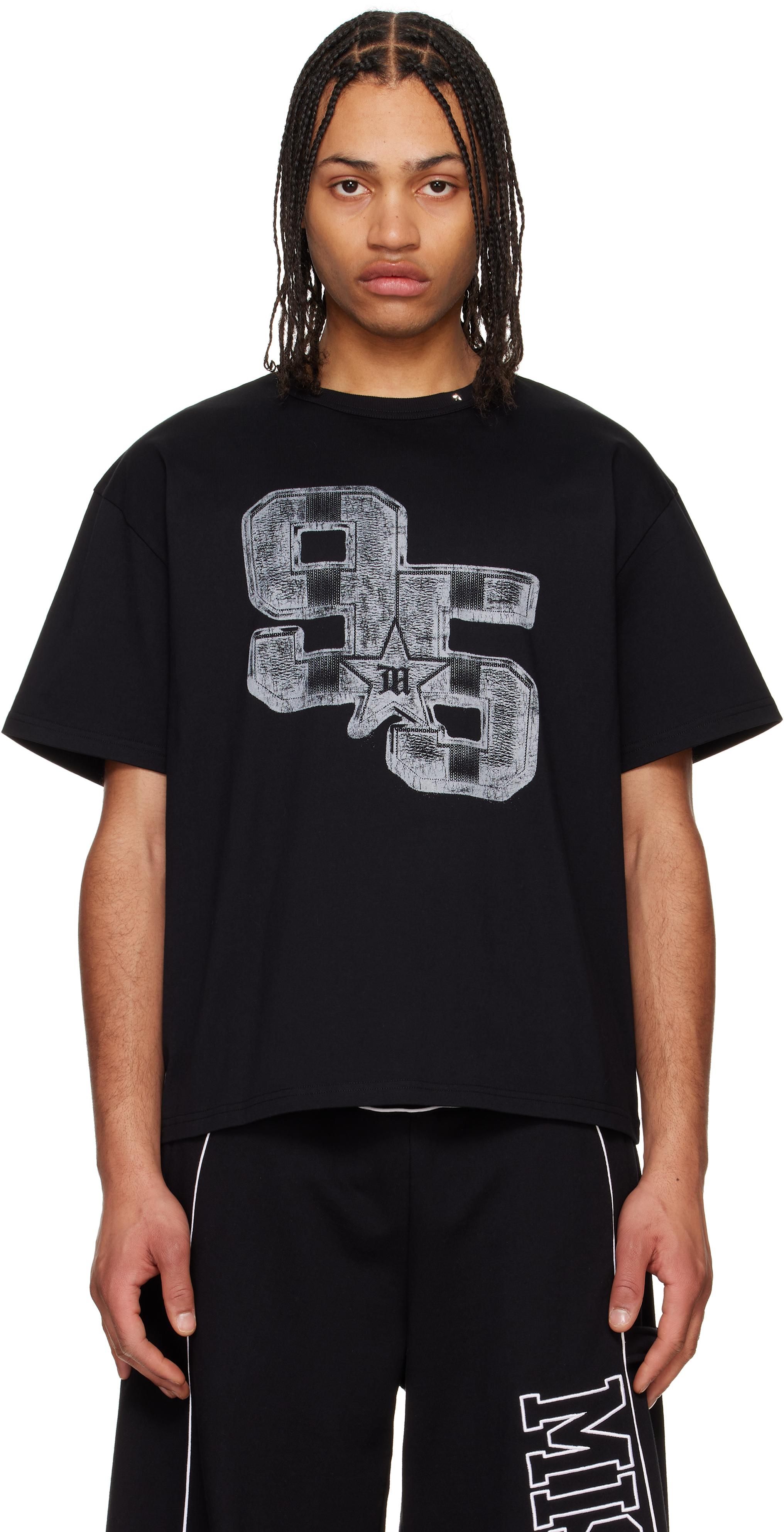 Men 250M152 Tシャツ・カットソー BLACK MISBHV WHIT T-shirt Black
