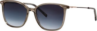 Humphrey's Sonnenbrille HUMPHREY&acute;S EYEWEAR Modell 585346, Damen, gr&uuml;n (braun), leicht transparent, Sonnenbrillen Sonnenbrille, Form Karree/Soft, Logoschriftzug a