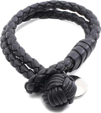 Bottega Veneta Bracciale Intrecciato in pelle - Nero
