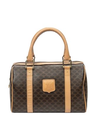 Celine mini Boston tote bag - women - Canvas - One Size - Brown
