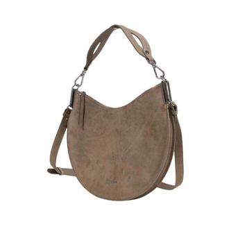 Coccinelle Grijze Su&egrave;de Dames Handtas - Dames - Handtassen - Bruin - ONE Size - Su&egrave;de - Tassen