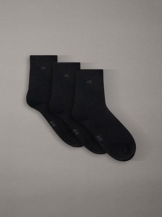 Calvin Klein 3 Pack Soft Cotton Rolltop Crew Socks