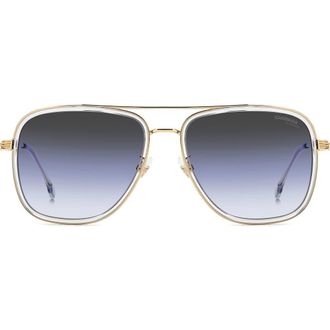 Carrera 58mm Gradient Pilot Sunglasses in Grey/Grey Azure at Nordstrom