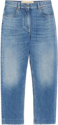 Valentino Denim Broek - Dames - Cropped Jeans - Blauw - W28 - Denim - Jeans