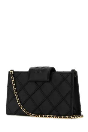 Tory Burch Womens Black Leather Fleming Crossbody Bag Borse A Tracolla
