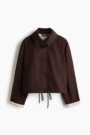 H&M Twill jacket in Dark Brown at Nordstrom, Size Xx-Large