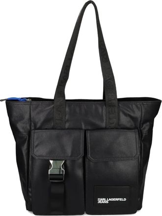 Karl Lagerfeld Borsa a spalla con fibbia e tasca - Nero